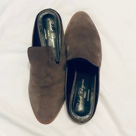 Robert Clergerio Mauve Suede Mules - 7 / 37 - Picture 1 of 7